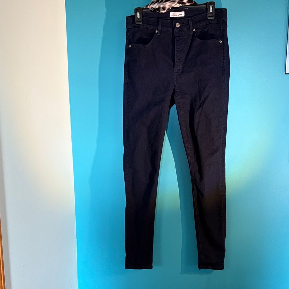 Loft Dark skinny high waist Jeans